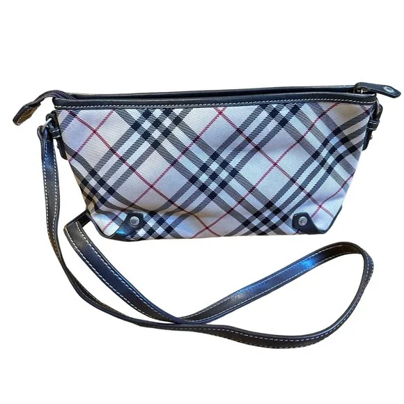 Burberry Vintage Blue Label Nova Check Adjustable Crossbody Purse Bag - Picture 2 of 14